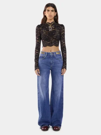 blugi largi din denim splat nchis la culoare 2 330x439 - Blugi largi din denim spălat &icirc;nchis la culoare