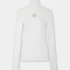 Bluză cu guler înalt din tricot periat