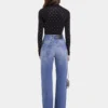 Bluză neagră cu cristale, din tricot tip a doua piele