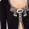 Cardigan din tricot brodat