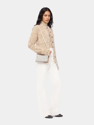 Cardigan din tricot periat