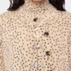 Cardigan din tricot periat