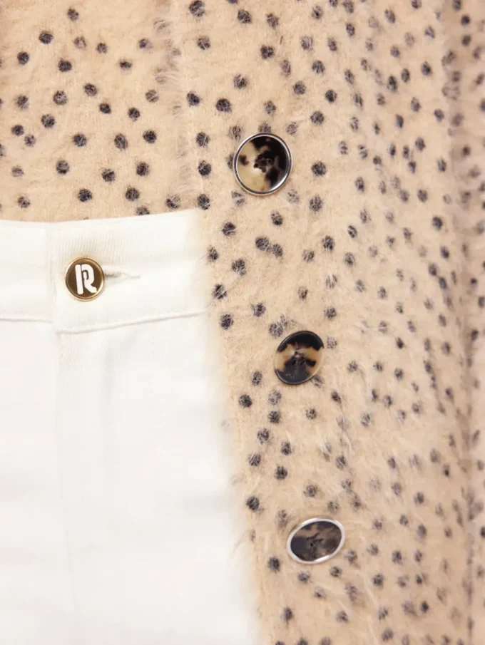 Cardigan din tricot periat