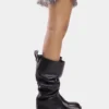 Cizme negre din piele netedă
