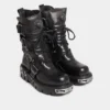 Cizme negre Rabanne x New Rock