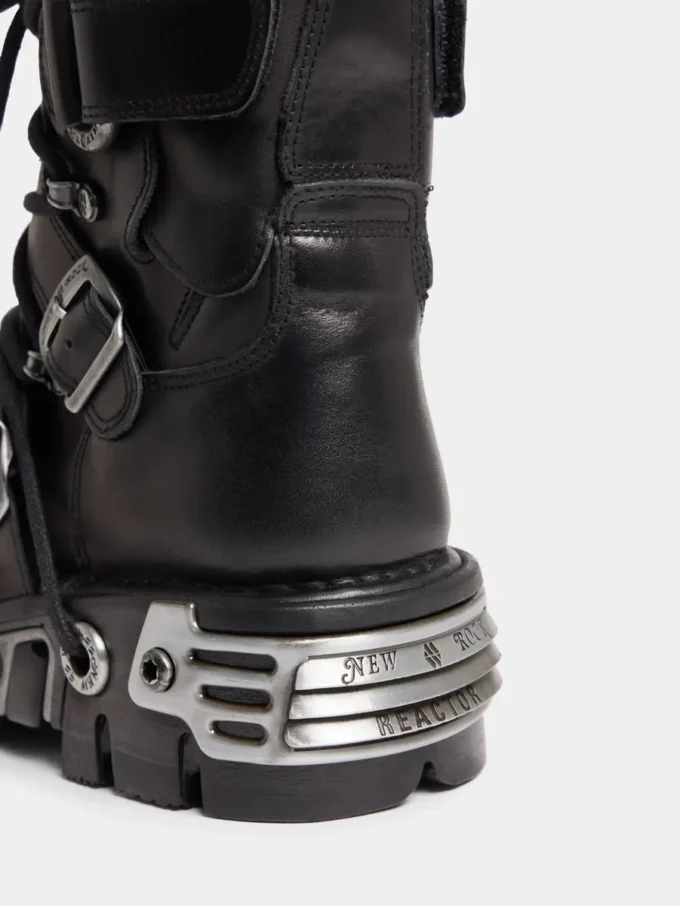 Cizme negre Rabanne x New Rock