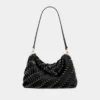 Clutch negru Paco din piele de vițel