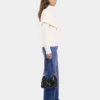 Clutch negru Paco din piele de vițel