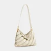 Clutch Paco crem din piele de vițel