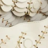 Clutch Paco crem din piele de vițel