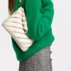 Clutch Paco crem din piele de vițel