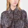 Cămașă din crep cu broderie din perle