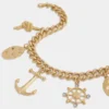 Colier choker auriu cu medalii