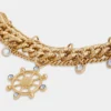 Colier choker auriu cu medalii