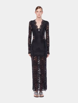 Rochie lungă din dantelă