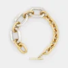 Colier XL cu zale supradimensionate aurii și argintii Colier XL cu zale supradimensionate aurii și argintii