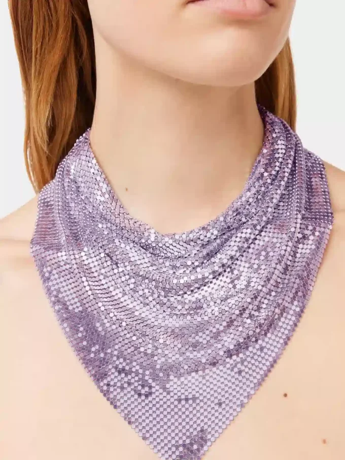Eșarfă violetă din zale