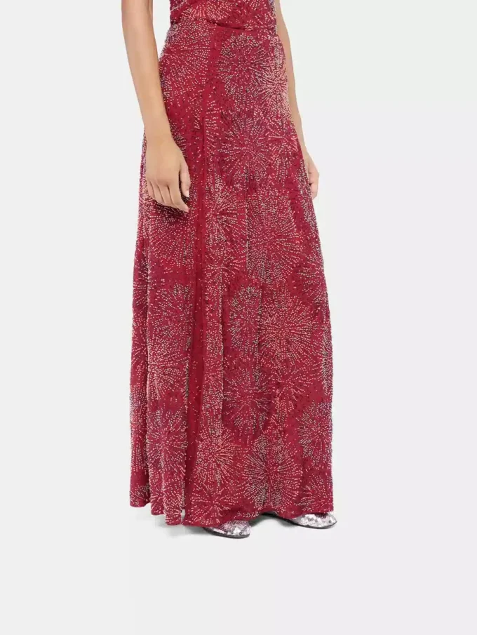 Fustă cu broderie cu perle