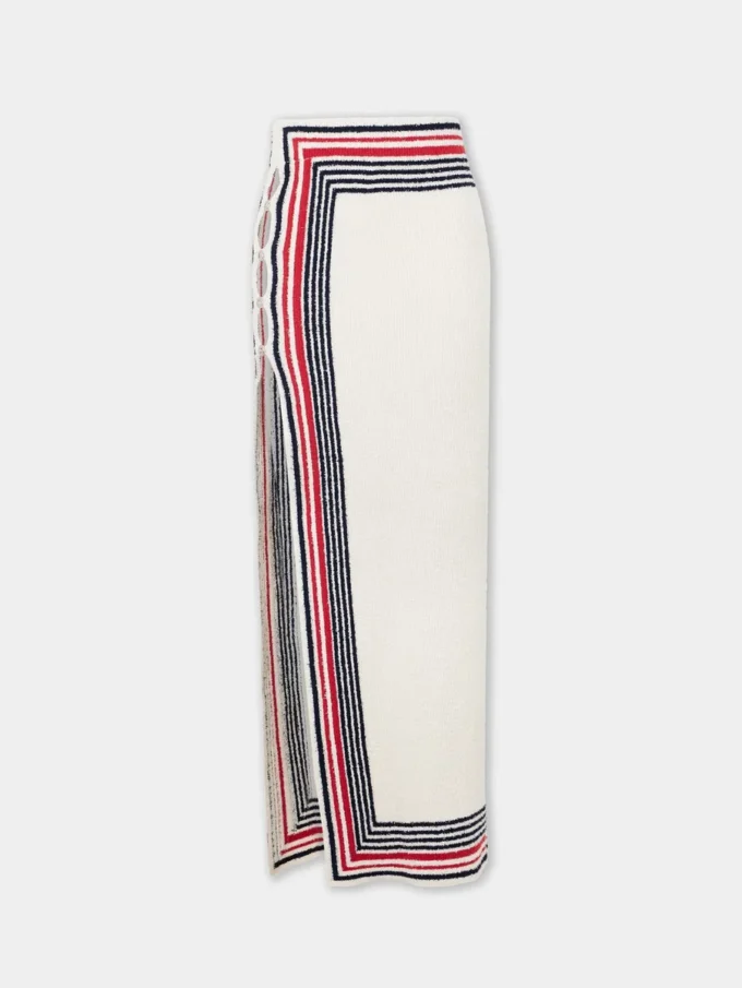 Fustă lungă din tricot terry