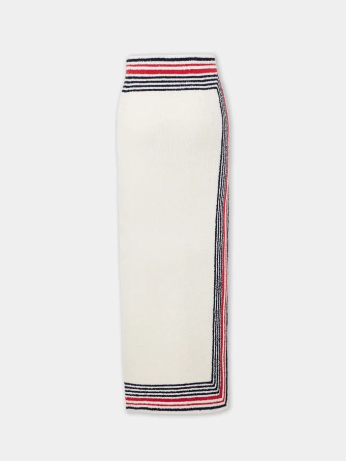 Fustă lungă din tricot terry