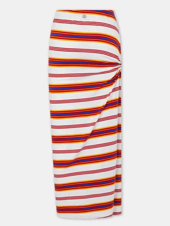 Fustă lungă drapată din jersey