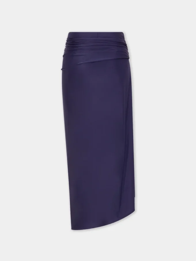 Fustă midi din jersey cu detalii piercing