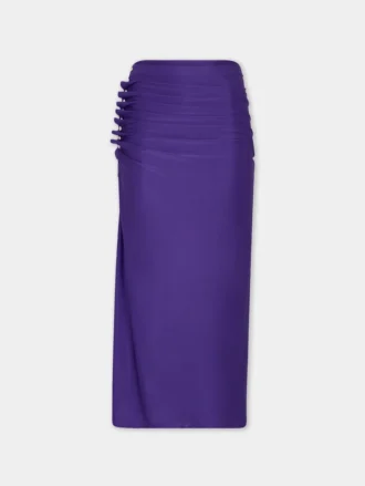 Fustă midi din jersey drapat
