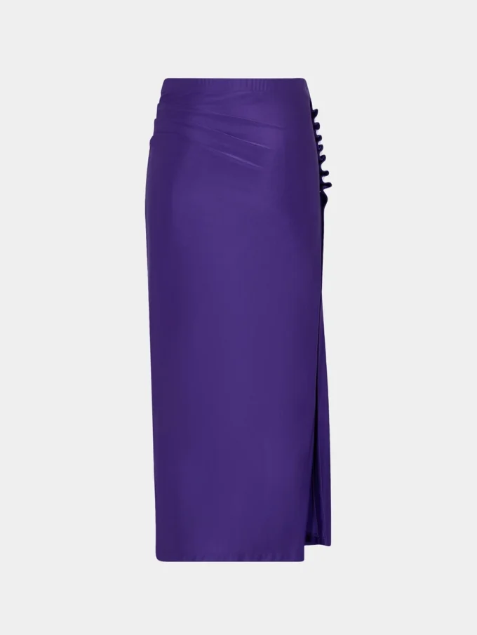 Fustă midi din jersey drapat