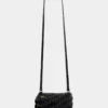 Geantă crossbody din piele neagră Paco
