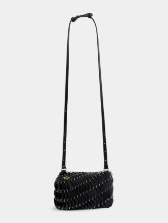 Geantă crossbody din piele neagră Paco