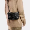 Geantă crossbody din piele neagră Paco