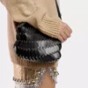 Geantă crossbody din piele neagră Paco