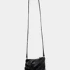 Geantă crossbody din piele neagră Paco