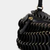 Geantă crossbody din piele neagră Paco