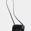 Geantă crossbody din piele neagră Paco