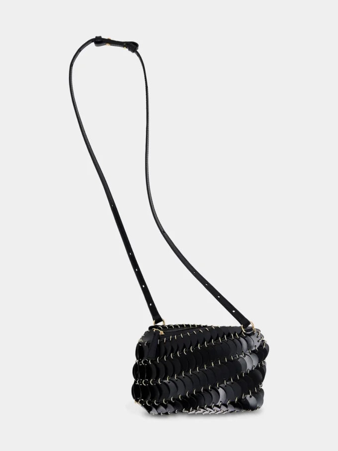 Geantă crossbody din piele neagră Paco