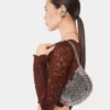 Geantă iconică Moon Bag din 1969, argintie