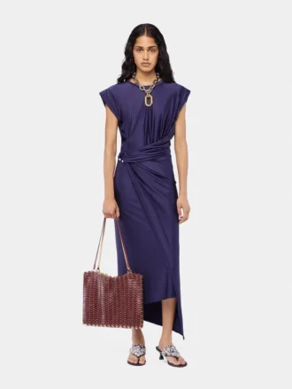 Rochie midi din tricot cu piercing