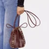Geantă reversibilă tip bucket din piele