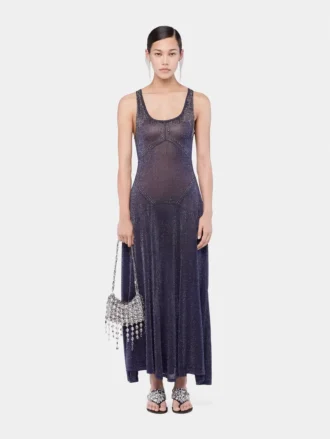 Rochie evazată din tricot cu detalii hotfix
