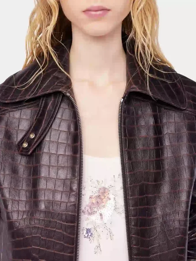 Jacheta bomber din piele