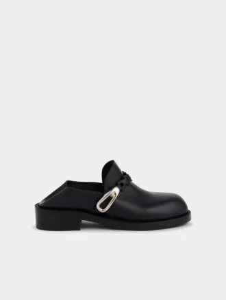 Mule negre din piele netedă