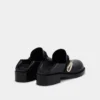 Mule negre din piele netedă