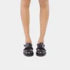 Mule negre din piele netedă