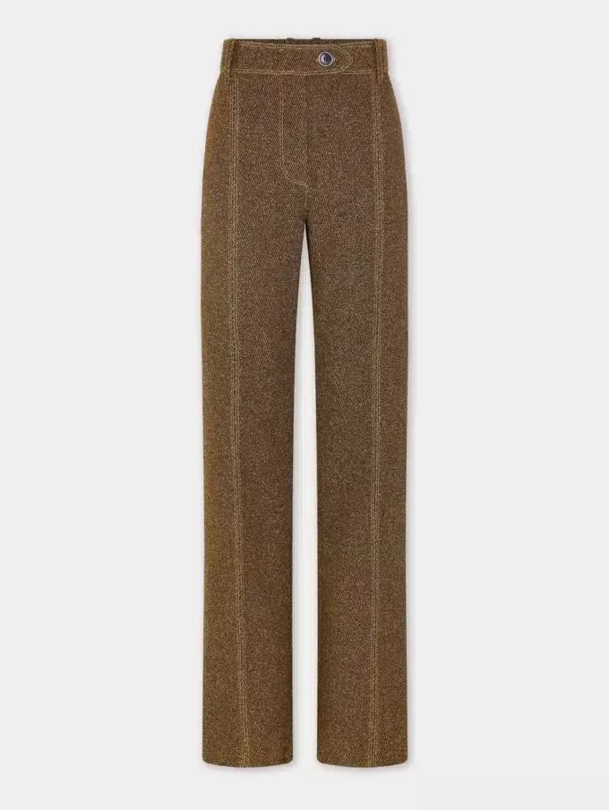 Pantaloni croiți din lână
