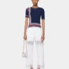 Pantaloni din denim cu detalii brodate