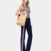 Pantaloni evazați din jersey terry