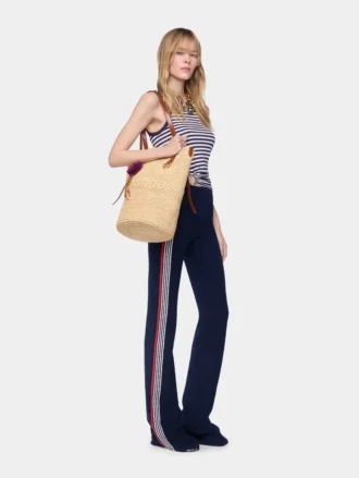 Pantaloni evazați din jersey terry