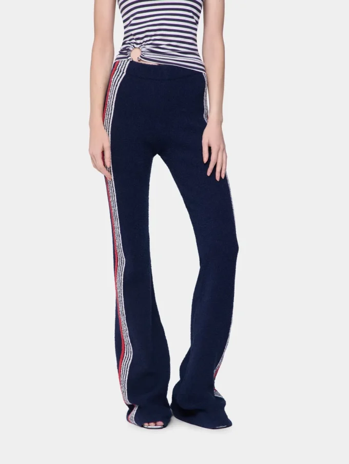 Pantaloni evazați din jersey terry