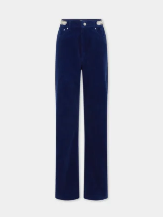 Pantaloni largi din catifea cu discuri 1969